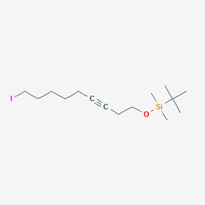 molecular formula C15H29IOSi B8310028 Tert-butyl[(9-iodonon-3-YN-1-YL)oxy]dimethylsilane CAS No. 87519-31-1