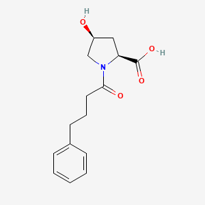 molecular formula C15H19NO4 B8310142 N-(4-phenylbutanoyl)-cis-4-hydroxy-L-proline 