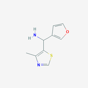 molecular formula C9H10N2OS B8310149 1-(3-Furyl)-1-(4-methyl-5-thiazolyl)methylamine 