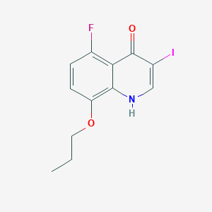 molecular formula C12H11FINO2 B8310216 5-fluoro-3-iodo-8-propoxy-1H-quinolin-4-one 