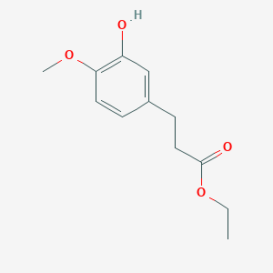 molecular formula C12H16O4 B8310226 Ethyl 3-(3-hydroxy-4-methoxyphenyl)propanoate 