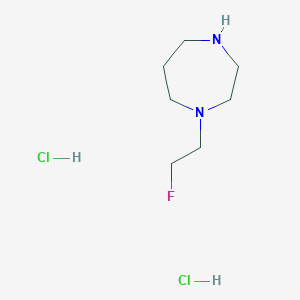 molecular formula C7H17Cl2FN2 B8310240 1-(2-Fluoroethyl)homopiperazine dihydrochloride 