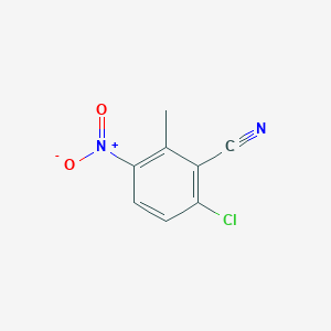molecular formula C8H5ClN2O2 B8310275 2-Chloro-6-methyl-5-nitrobenzonitrile 