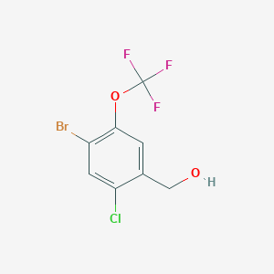 molecular formula C8H5BrClF3O2 B8310281 (4-Bromo-2-chloro-5-trifluoromethoxy-phenyl)-methanol 