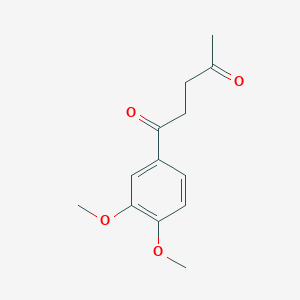 molecular formula C13H16O4 B8310290 4-(beta-Acetylpropionyl)-1,2-dimethoxybenzene 