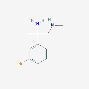 molecular formula C10H15BrN2 B8310358 2-(3-bromophenyl)-N1-methylpropan-1,2-diamine 