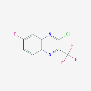 molecular formula C9H3ClF4N2 B8310375 3-Chloro-6-fluoro-2-(trifluoromethyl)quinoxaline 