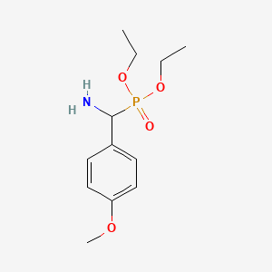 molecular formula C12H20NO4P B8310381 Diethyl amino(4-methoxyphenyl)methylphosphonate CAS No. 16656-52-3