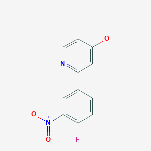 molecular formula C12H9FN2O3 B8310382 2-Fluoro-5-(4-methoxypyridin-2-yl)nitrobenzene 