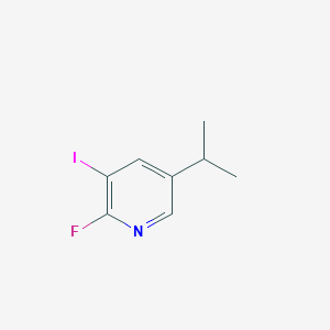 molecular formula C8H9FIN B8310384 2-Fluoro-3-iodo-5-isopropylpyridine 
