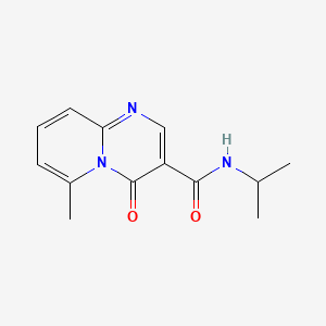 molecular formula C13H15N3O2 B8310613 4H-Pyrido(1,2-a)pyrimidine-3-carboxamide, 6-methyl-N-(1-methylethyl)-4-oxo- CAS No. 125055-52-9