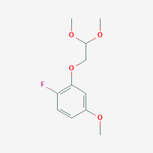molecular formula C11H15FO4 B8310621 2-(2,2-Dimethoxyethoxy)-1-fluoro-4-methoxybenzene 