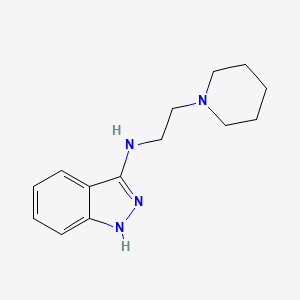 1H-Indazol-3-amine, N-(2-(1-piperidinyl)ethyl)-