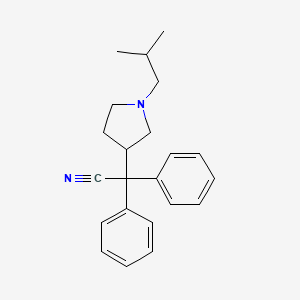 molecular formula C22H26N2 B8310661 (1-Isobutyl-3-pyrrolidinyl)(diphenyl)acetonitrile 