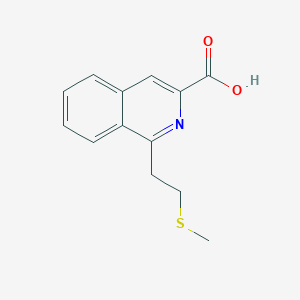 molecular formula C13H13NO2S B8310664 1-(2-Methylsulfanyl-ethyl)-isoquinoline-3-carboxylic acid 