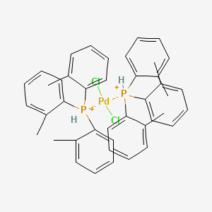 Dichloropalladium;tris(2-methylphenyl)phosphanium