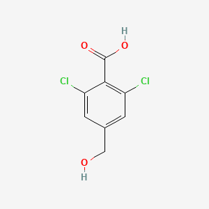 molecular formula C8H6Cl2O3 B8310678 2,6-Dichloro-4-(hydroxymethyl)benzoic acid 