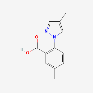 5-Methyl-2-(4-methyl-1H-pyrazol-1-yl)benzoic acid