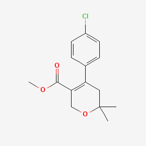 Methyl 4-(4-chlorophenyl)-6,6-dimethyl-5,6-dihydro-2h-pyran-3-carboxylate
