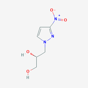 molecular formula C6H9N3O4 B8310771 (R)-3-(3-nitro-pyrazol-1-yl)-propane-1,2-diol 