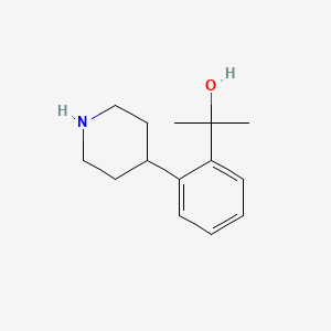 molecular formula C14H21NO B8310779 2-(2-Piperidin-4-ylphenyl)propan-2-ol 