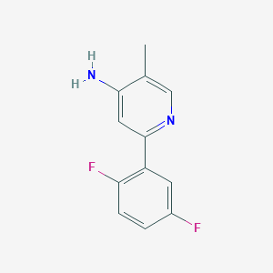 molecular formula C12H10F2N2 B8310845 2-(2,5-Difluorophenyl)-5-methylpyridin-4-amine 