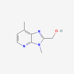 molecular formula C9H11N3O B8310857 3,7-Dimethyl-2-hydroxymethylimidazo[4,5-b]pyridine 