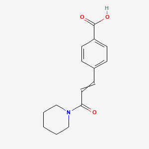 molecular formula C15H17NO3 B8310887 4-[3-Oxo-3-(piperidin-1-yl)prop-1-en-1-yl]benzoic acid 