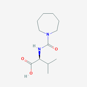 molecular formula C12H22N2O3 B8310896 (s)-2-[(Azepane-1-carbonyl)-amino]-3-methyl-butanoic acid 