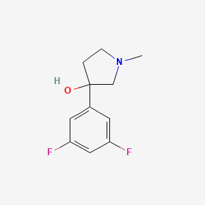 molecular formula C11H13F2NO B8310923 3-(3,5-Difluorophenyl)-1-methylpyrrolidin-3-ol 