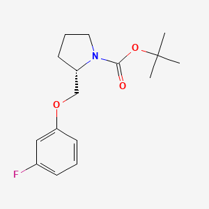 molecular formula C16H22FNO3 B8310932 (S)-tert-butyl 2-((3-fluorophenoxy)methyl)pyrrolidine-1-carboxylate 