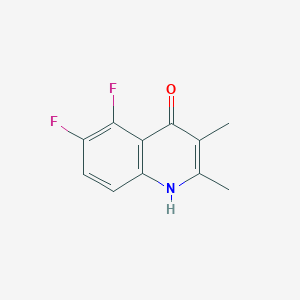 molecular formula C11H9F2NO B8310979 2,3-Dimethyl-4-hydroxy-5,6-difluoroquinoline 