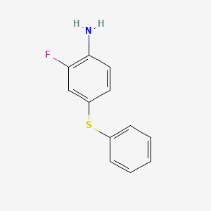 molecular formula C12H10FNS B8310997 2-Fluoro-4-phenylthioaniline 