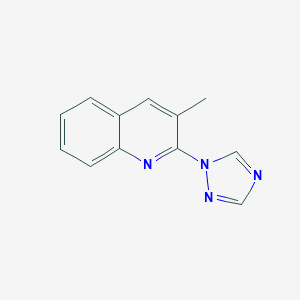 molecular formula C12H10N4 B8311022 2-(1H-1,2,4-triazole-1-yl)-3-methyl-quinoline 
