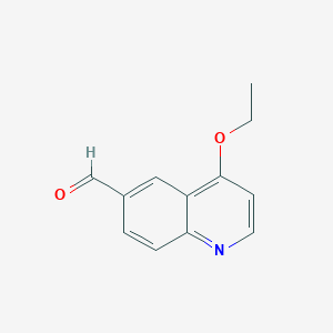 molecular formula C12H11NO2 B8311057 6-Quinolinecarboxaldehyde, 4-ethoxy- CAS No. 879323-78-1