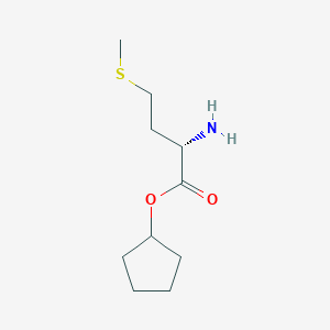 molecular formula C10H19NO2S B8311071 cyclopentyl (2S)-2-amino-4-(methylsulfanyl)butanoate 