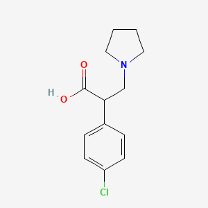 2-(4-Chlorophenyl)-3-(pyrrolidin-1-yl)propanoic acid