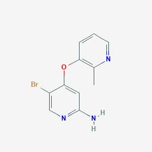 molecular formula C11H10BrN3O B8311120 5-Bromo-4-(2-methylpyridin-3-yloxy)pyridin-2-amine 