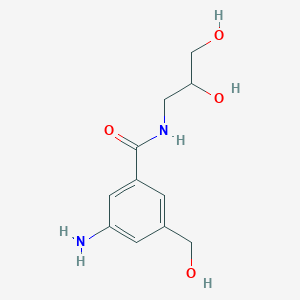 molecular formula C11H16N2O4 B8311143 3-Hydroxymethyl-5-(2,3-dihydroxypropylaminocarbonyl)aniline 