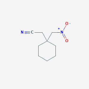 molecular formula C9H14N2O2 B8311181 (1-Nitromethyl-cyclohexyl)-acetonitrile 