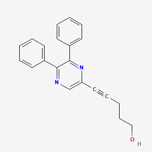 5,6-Diphenyl-2-(5-hydroxy-1-pentyn-1-yl)pyrazine