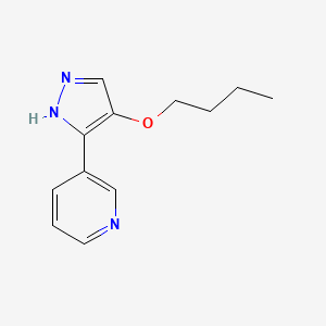 molecular formula C12H15N3O B8311193 3-(4-Butyloxy-1H-pyrazol-3-yl)-pyridine 