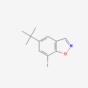 molecular formula C11H12INO B8311205 5-(1,1-Dimethylethyl)-7-iodo-1,2-benzisoxazole 