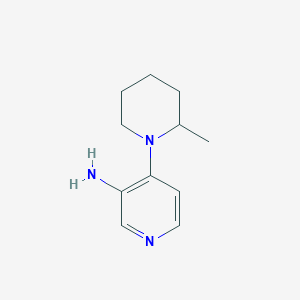 molecular formula C11H17N3 B8311207 2-Methyl-3,4,5,6-tetrahydro-2H-[1,4]bipyridinyl-3'-ylamine 