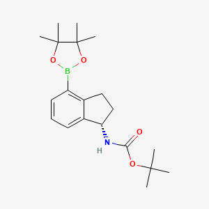 tert-Butyl (S)-(4-(4,4,5,5-tetramethyl-1,3,2-dioxaborolan-2-yl)-2,3-dihydro-1H-inden-1-yl)carbamate