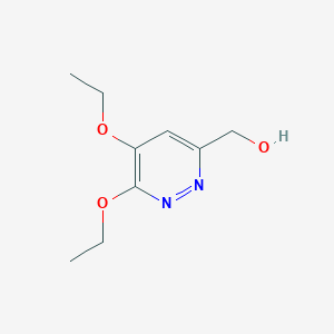 molecular formula C9H14N2O3 B8311319 (5,6-Diethoxypyridazin-3-yl)methanol 