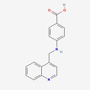 molecular formula C17H14N2O2 B8311332 4-[(4-Quinolinylmethyl)amino]benzoic acid 