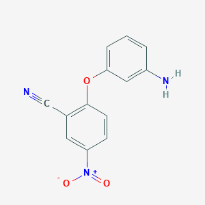 molecular formula C13H9N3O3 B8311363 2-(3-Aminophenoxy)-5-nitrobenzonitrile 