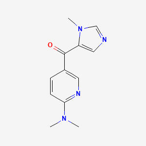 molecular formula C12H14N4O B8311391 N,N-Dimethyl-5-[(1-methyl-1H-imidazol-5-yl)carbonyl]pyridin-2-amine 