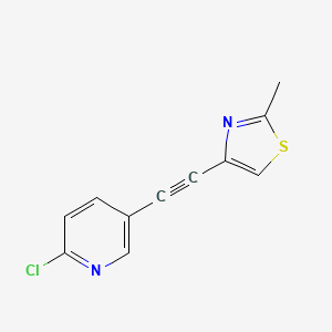 2-Chloro-5-[(2-methyl-4-thiazolyl)ethynyl]pyridine